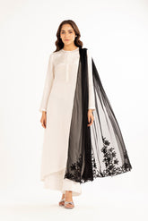 1 Piece Chiffon Embroidered Dupattas/Stoles (FD0041)
